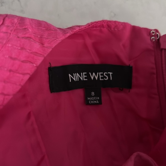 Nine West Vintage 2960’s hot pink waggle fit and flare sleeveless dress Sz 8 - Picture 11 of 16